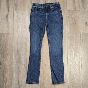 Silver Dark Wash Beau High Rise Skinny Jeans, Size 27/28.5